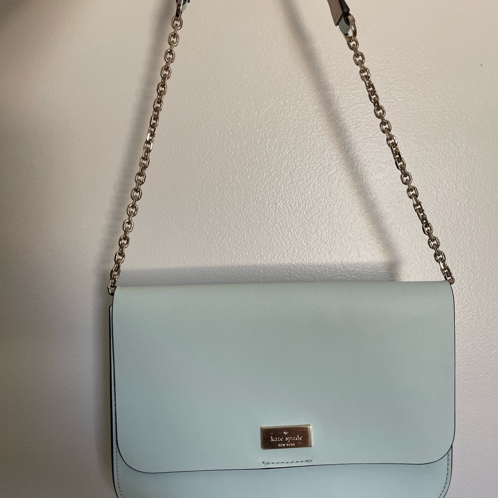Kate Spade Blue Shoulder Bag with Chain Strap